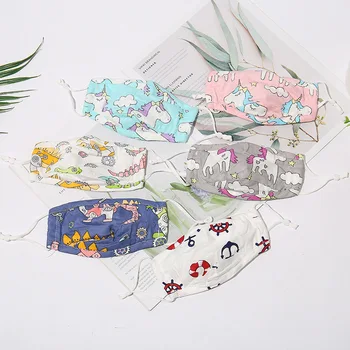 

3pcs Kids Mask Unicorn Unicorn Reusable Mouth Mask Washable Little Horse Face Mask Filter Dust Child Anti Adjustable Straps Mask
