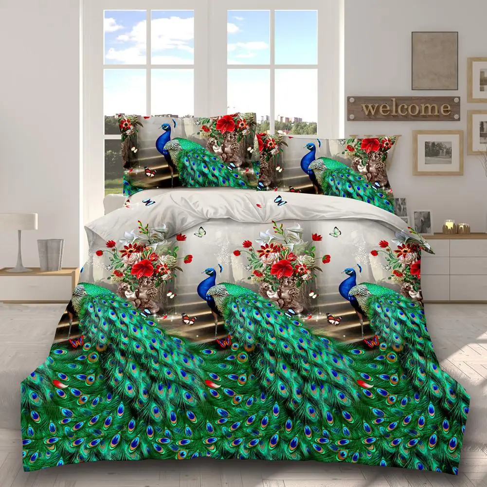 HobbyLane 4 шт./компл. 3D печатных стильный комплект постельного белья простыня Стёганое одеяло крышки, наволочки для подушек, на свадьбу, для праздника/украшения