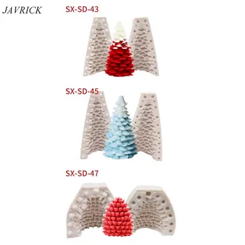 

3D Christmas Tree Pine Cone Silicone Candle Mold Soap Clay Making DIY Cake Decor Navidad