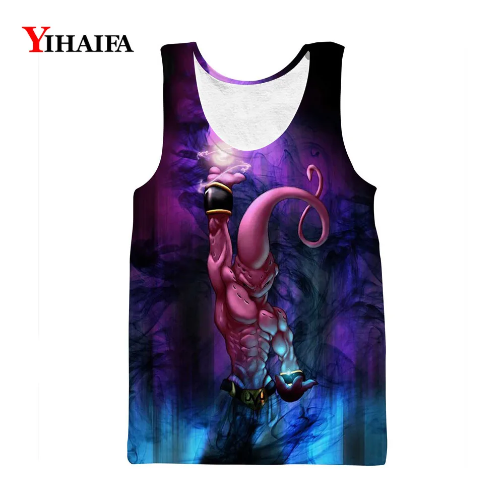 

Mens Dragon Ball Z Cartoon Anime printed 3D Tank Tops Exercise Sleeveless tops for boys bodybuilding exercise undershirt Vest