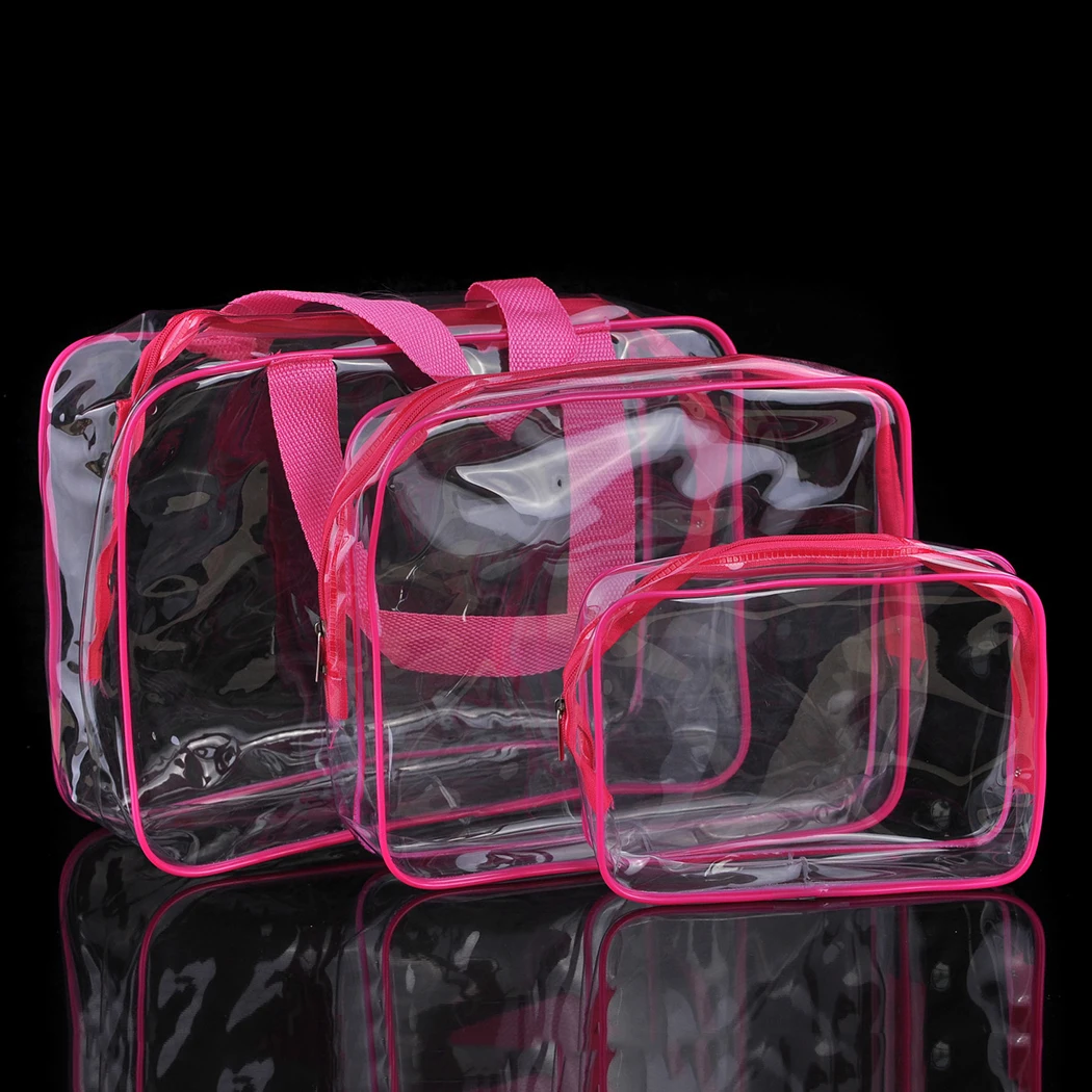 3 шт., портативный органайзер для путешествий, обязательно прозрачный, многофункциональная подвесная косметичка, Большая вместительная Водонепроницаемая сумочка