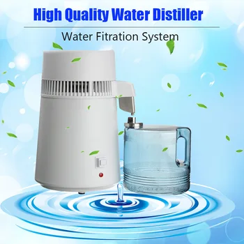 

4L Home Pure Water Distiller Filter Water Distilled Machine Water Distillation Purifier Equipment Stainless Steel Plastic Jug