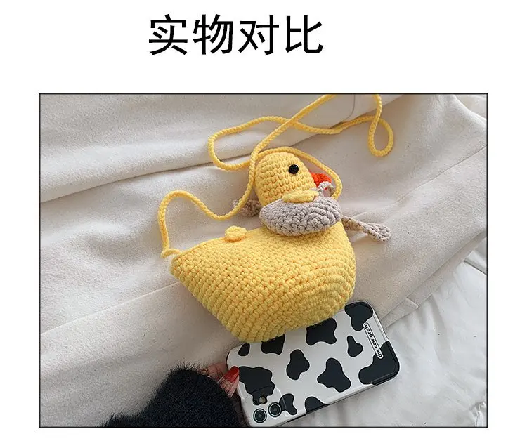 ACHO★韓国★人気★Knitted Pongpong Crossbody Bag 5色 ポップコーンバッグ ショルダーバッグ ポップコーン チェーン