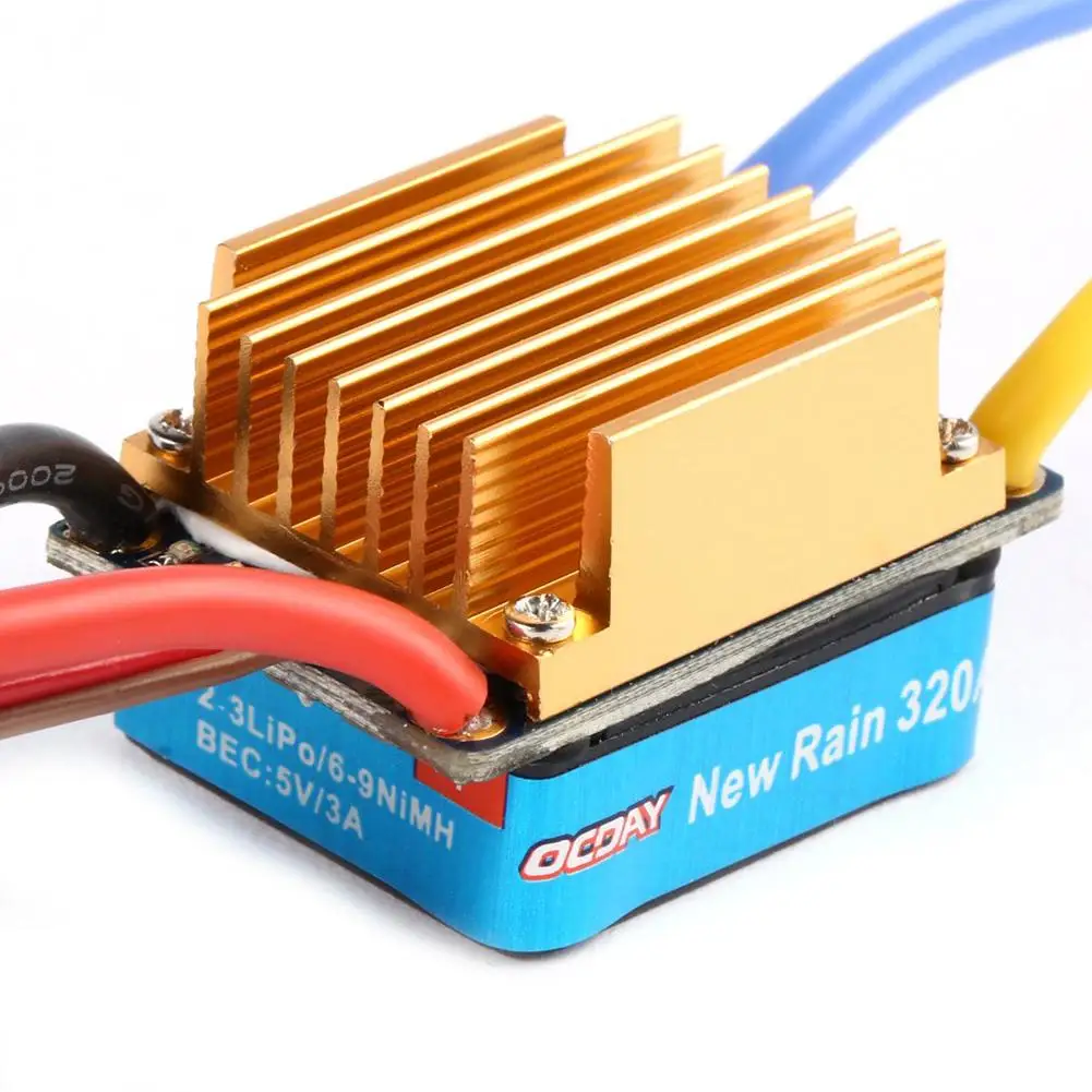 

OCDAY 5-13V 320A Waterproof 3S 60A Brushed Motor ESC Electronic Speed Controller For 1/10 RC Car Rc Toys Accessories
