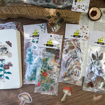 

40pcs/1pack Kawaii Stationery Stickers PET plant Diary Planner Decorative Mobile Stickers Scrapbooking DIY Craft Stickers