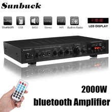 Amplificador de potência com tela lcd, amplificador de áudio com tela lcd, hifi, 800w, 220v-240v, 50hz, 5ch, teatro fm suporte de rádio sd/usb 2 mircophone