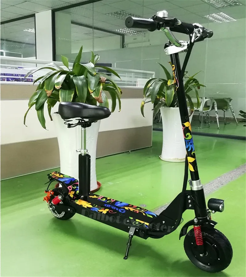 Daibot Folding Electric Bike Adults 2 Wheels Electric Scooters Electric Scooter Seat With Double SuspensionBrake System (1)