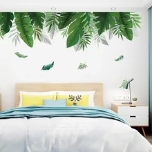 Зеленые пальмы тропические листья настенные наклейки для гостиной украшения спальни фон в скандинавском стиле съемное панно из винила художественный плакат
