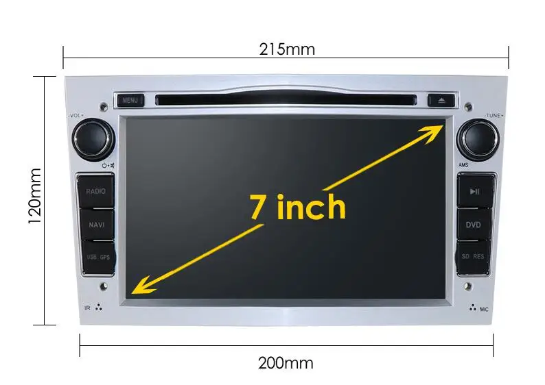 2 Din Android 9,0 автомобильный dvd-плеер gps для Opel Vauxhall Astra Meriva Vectra Antara Zafira Corsa Agila " gps радио - Цвет: AD90OPEL7005S