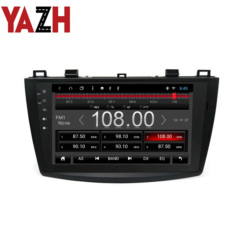 Система мультимедийная Автомобильная YAZH 1 Din Android 9 0 для MAZDA 3 2009 2010 2011 2012 GPS