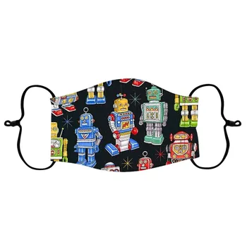 

6PCs Children's Adjustable Windproof Reusable Printed Mouth Mask Washable Mouth Mask Mouth Cover Face Mask Cloth mondmaskers