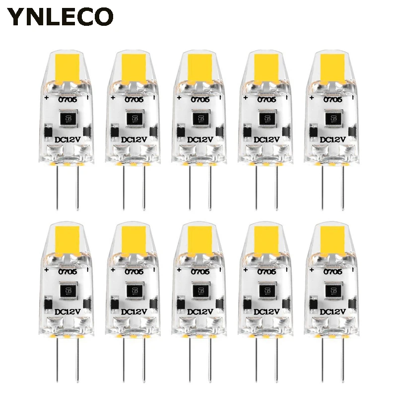 10 pces g4 lâmpada led 12 v dc pode ser escurecido cob led g4 lâmpada lâmpadas 360 ângulo de feixe nenhuma cintilação substituir 10 w 15 w lâmpada de halogênio