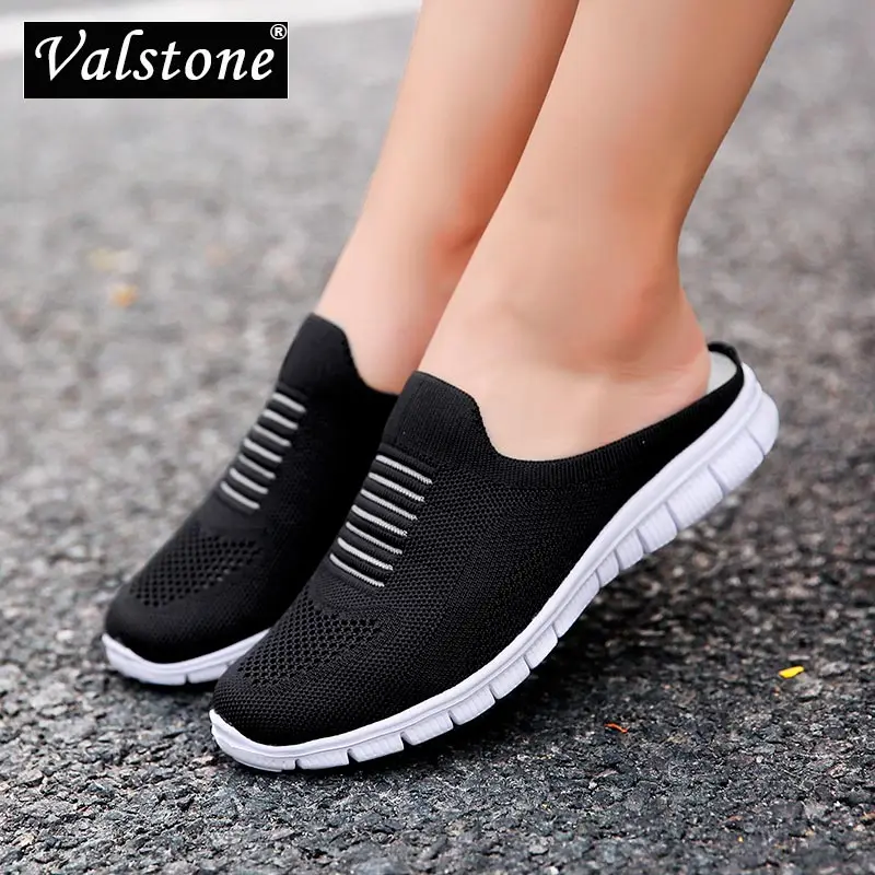 Flats Shoes Light Mules Fashion Woman Breathable Quality Plus-Size Valstone Casual
