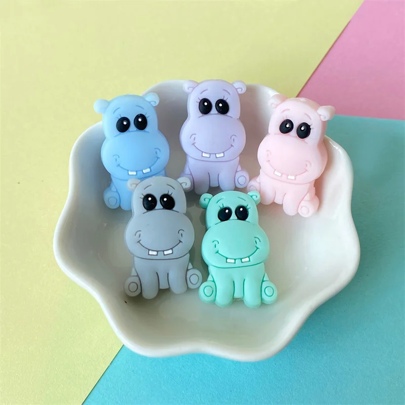 Mini bear elephant Silicone Teether Beads Animal Shape Pacifier Clips DIY Teething Toys 10pcs teething toys,silicone teething toys,baby teething toys,silicone beads,silicone teether,silicone teething beads,pacifier clips