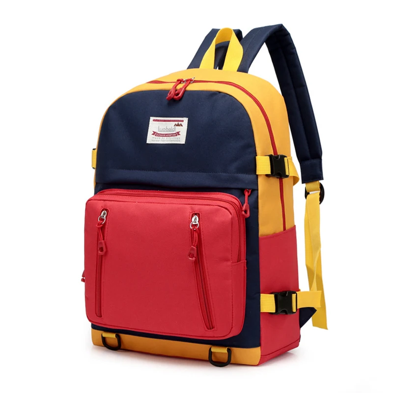 

Contrast Joint Color Children SchoolBags Boy Casual Backpacks Design for Teenager Girls Students Waterproof School Travel Bags
