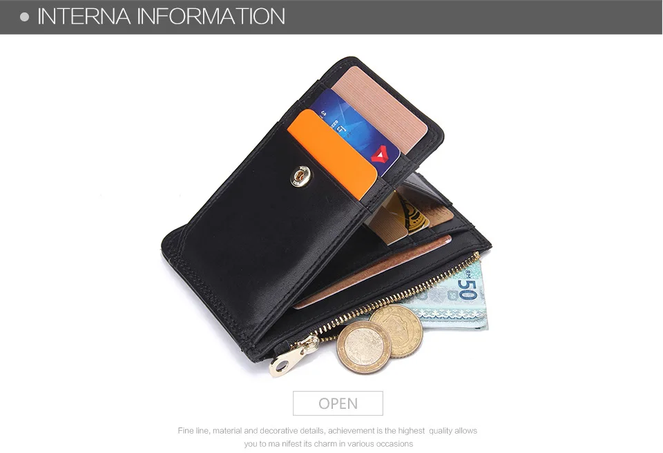 RFID Кожаный Бумажник crazy horse, сумка для мужчин и женщин, общий зажим, визитная карточка, держатель для карт, твердая застежка, кредитная карта