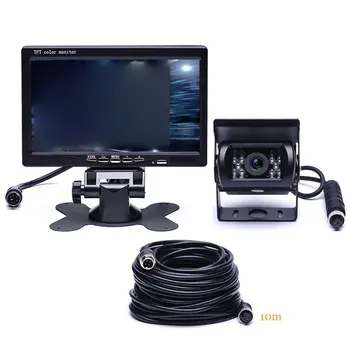 

F0505 Auto 7 Inch TFT LCD Car Monitor With Waterproof LEDs Night Vision Reverse Camera Backup Camera Kit For Bus Truck