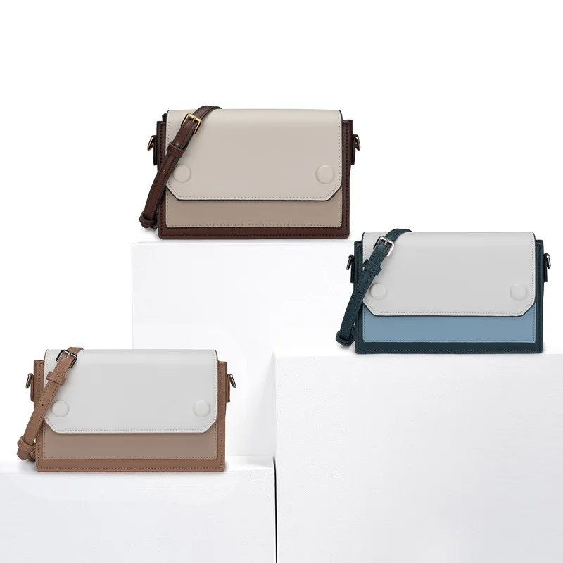 

2019 New Style WOMEN'S Bag Peas Bag Small CK20160031 WOMEN'S Bag Shoulder Square Sling Bag Genuine Product Wholesale