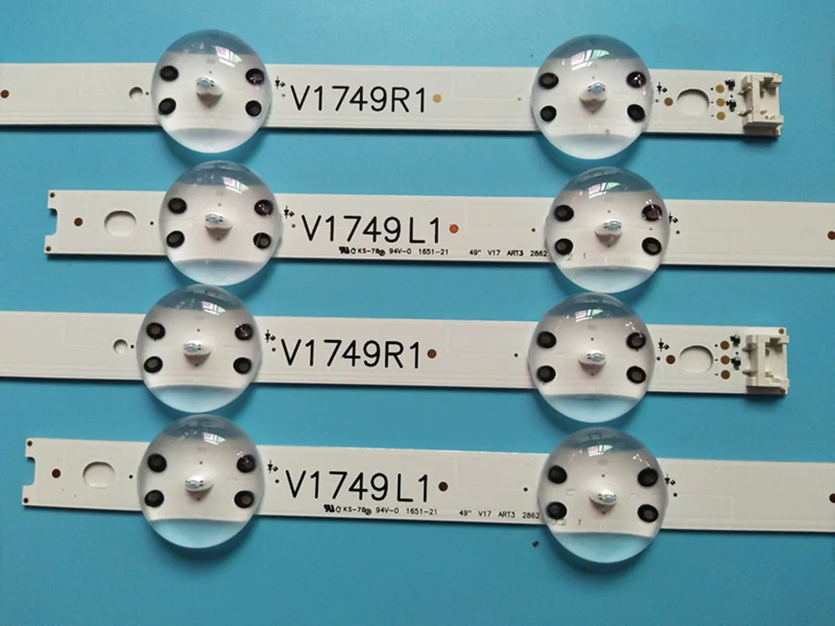 Novo Kit 4 шт. tira CONDUZIDA для LG 49UV340C 49UJ6565 49UJ670V V17 49 R1 L1 ART3 2862 2863 6916L 2862A 2863A|Промышленные
