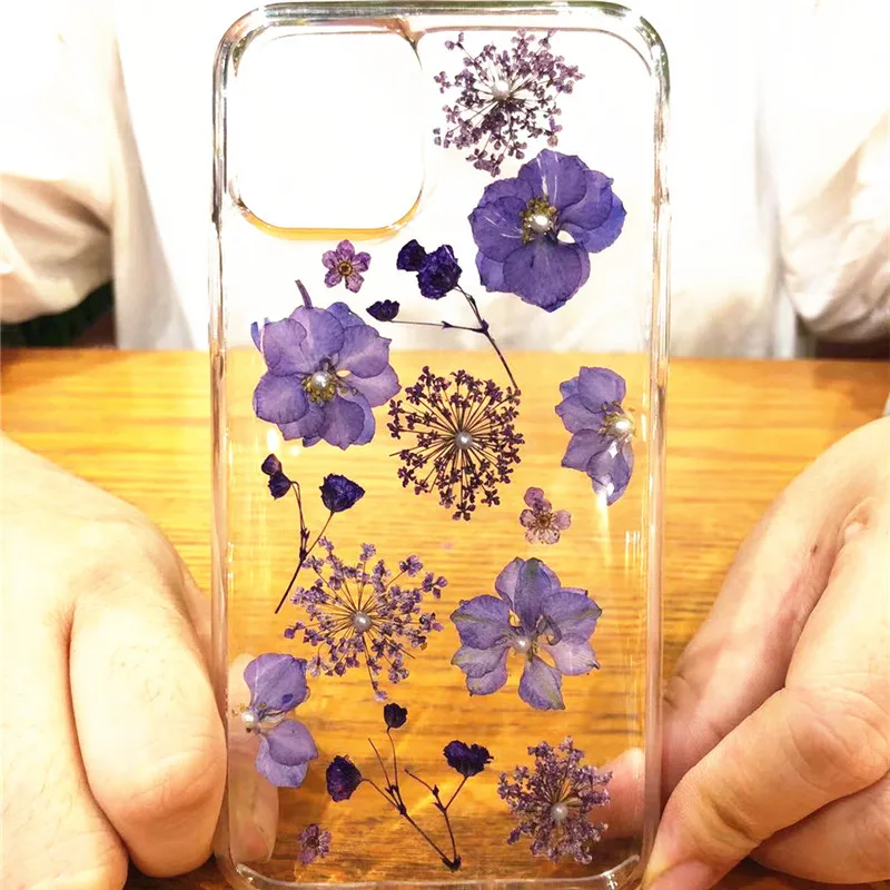 Для iPhone 11 X XS MAX XR 8 8 Plus 7 7 Plus 6 6S 6S Plus Eelgant настоящие гербарий Бампер Защитный ковер