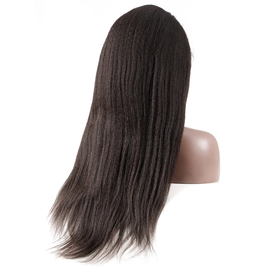 Luvin OneCut Волосы Кудрявые прямые 250 плотность 13х6 Glueless передние парики шнурка черный для женщин Бразильский фронтальный парик предварительно сорванный