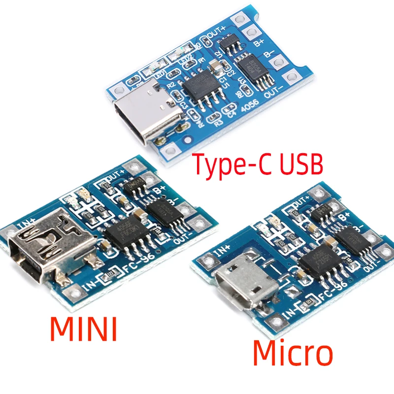 Li-Ion Charger Module Board Mini USB 5pcs TP4056 Battery LIPO 18650 lithium ev 