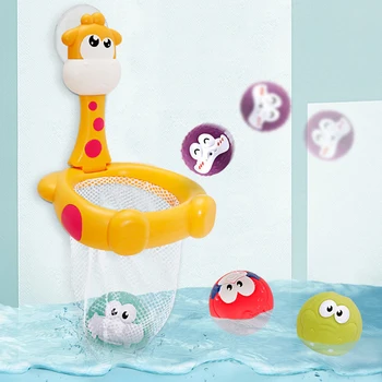 

Funny Baby Bathtub Toy Pinch Called Multi-function Giraffe Fishing Net Bath Toys For Children Educational Game Birthday Gift