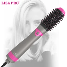Lisapro, новинка, 2 в 1, одношаговый фен для волос и объемная щетка, горячая воздушная щетка, новинка, выпрямитель для волос, щетка для завивки волос, инструменты для укладки