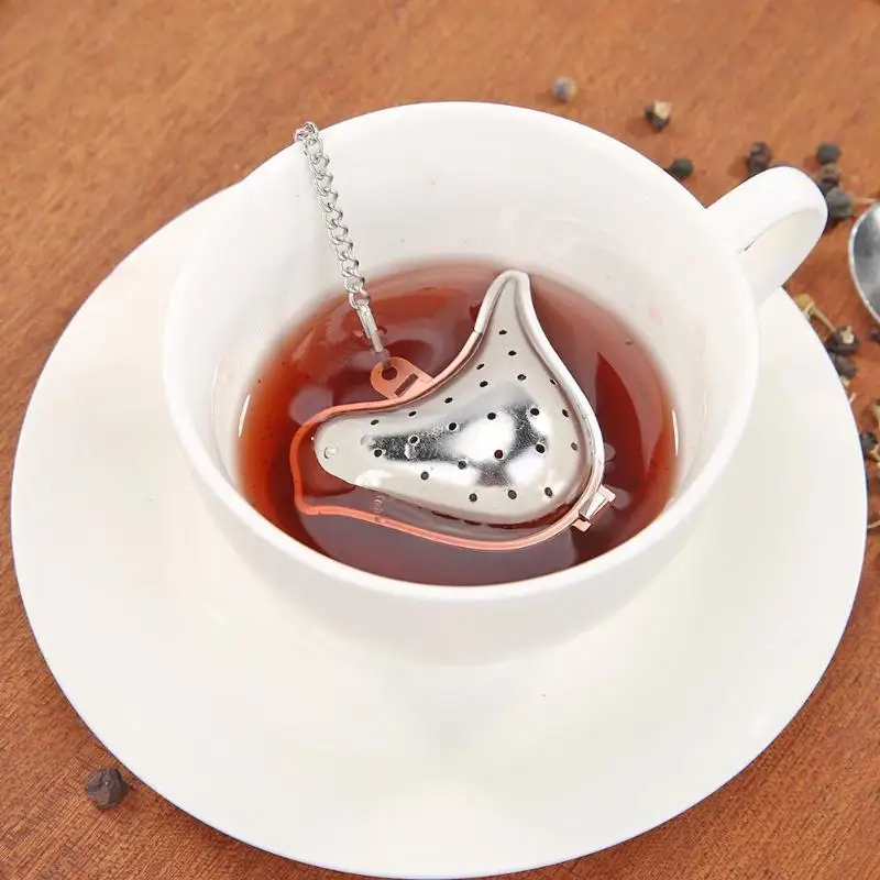 Практичная нержавеющая сталь Твердая инвариантная сетка для заварки чая фильтр Свободный чай легко чистить лист сито для специй с лотком