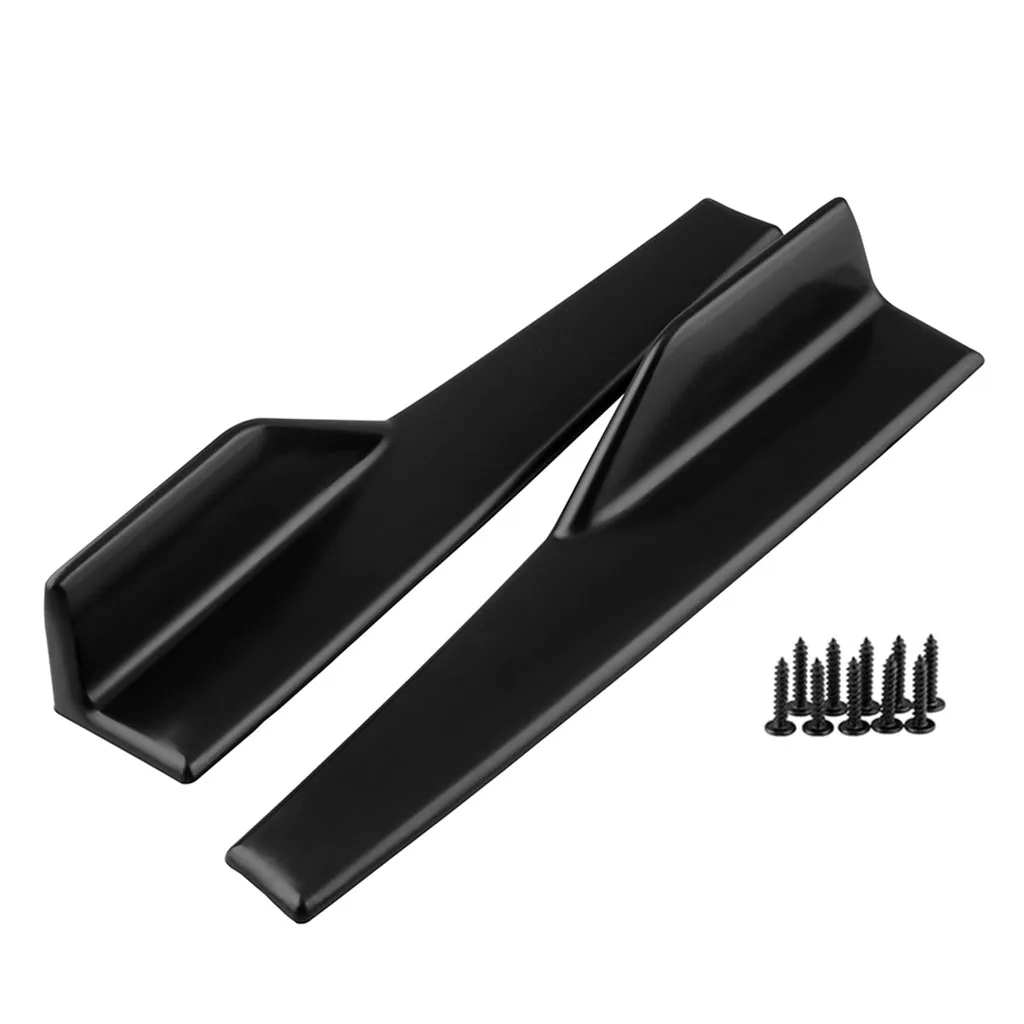 Stylish Vehicle Side Skirt Extension Accessory Rocker Splitters Winglet Wing Matte Black for Car
