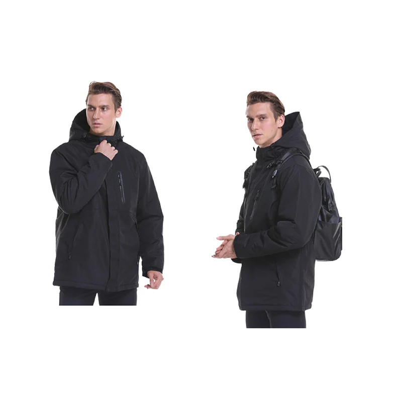 

Windproof Electronic Jacket Outdoor Intelligent Heating Hooded Warm Coat USB Charging Clothes