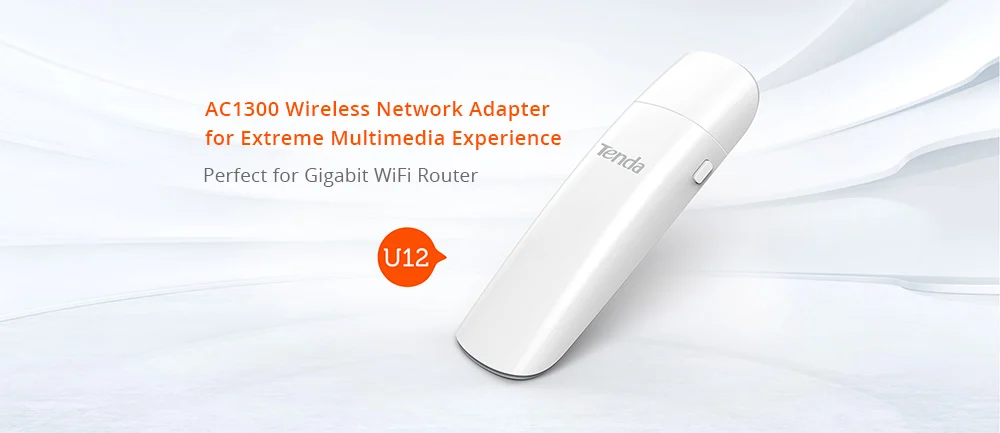 Tenda U12 AC1300Mbps беспроводной Wifi USB адаптер сетевые карты, двухдиапазонный 2,4G/5,0 GHz WiFi USB сеть, USB 3,0, гигабитный маршрутизатор