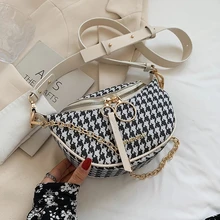 

Classical Shoulder Crossbody Messenger Bags Waist Bags for Women 2021 High Quality Woolen Cloth Lady Chest Belt Purses Handbags