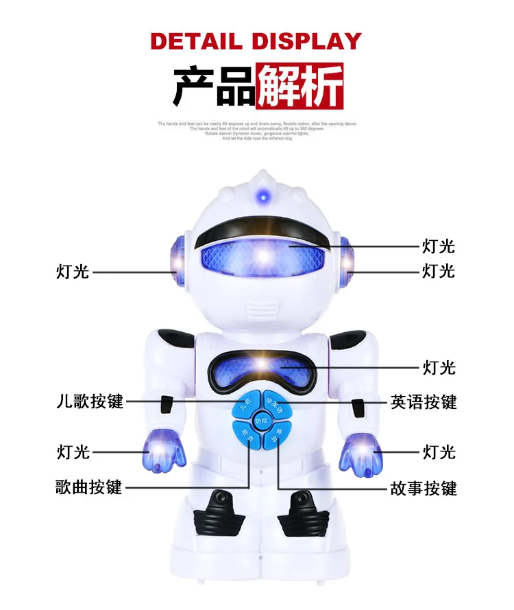 

Remote Control Multi-functional Early Learning Story Machine Intelligent Robot T1 Universal Walk CHILDREN'S Toy Boy Learning Mac