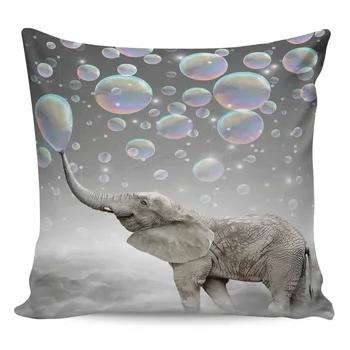 

Elephant Balloon Pillow Covers Cases Pattern Cover Cushion Pillowcase Square Print