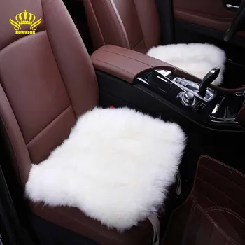 

1pcs seat cushion pad for car seat covers Natural fur Australian sheepskin car seat cover universal size for lada granta kalina