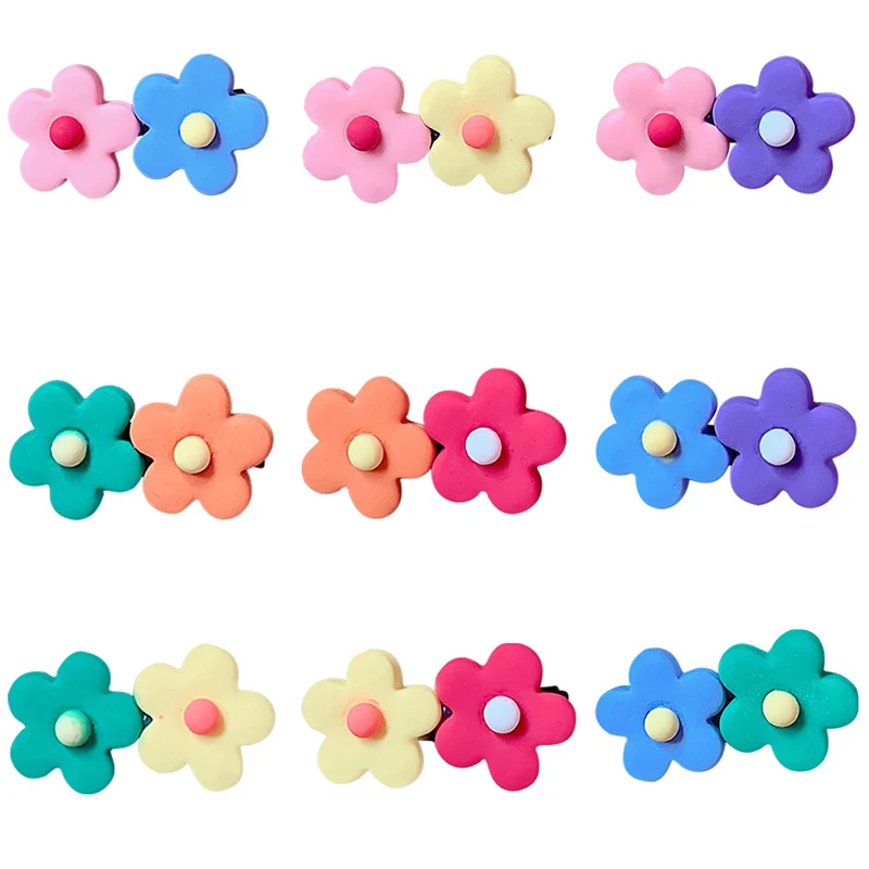 1PC Candy Color Flower Hairpins Resin Barrette simple Sweet Hair Clip for Girls high quality unique Women gift Hair Clips