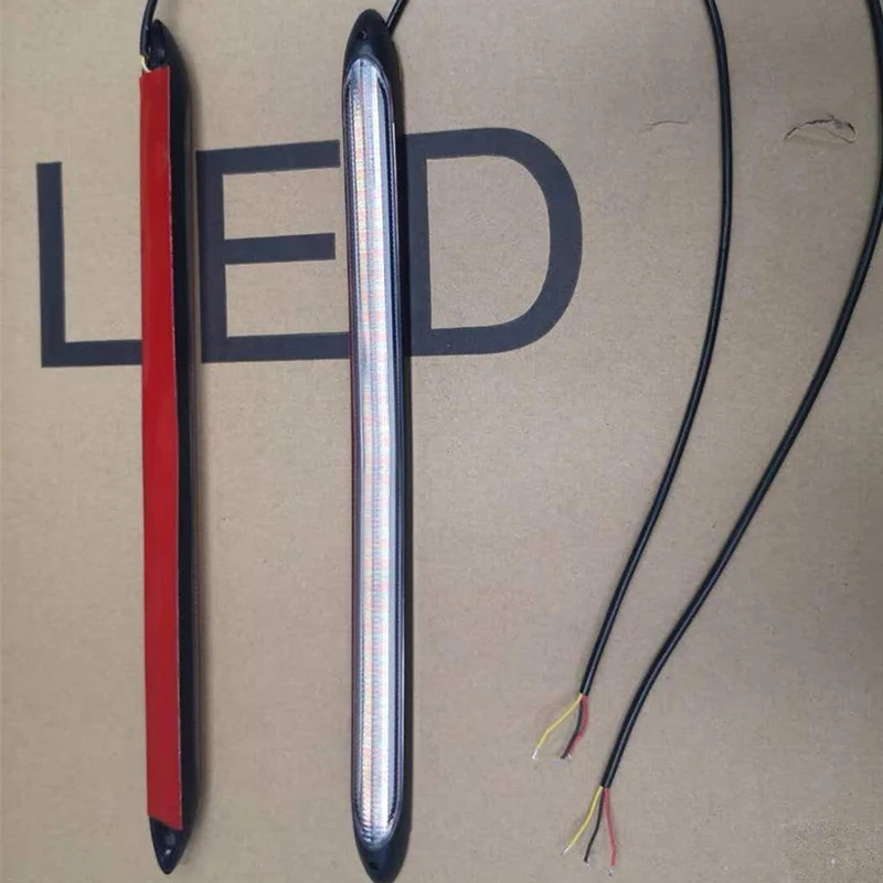 

2pcs 15.5cm Car LED 12V Turn Signal Headlight Angel Eye Sequential Lamp White Amber Waterproof