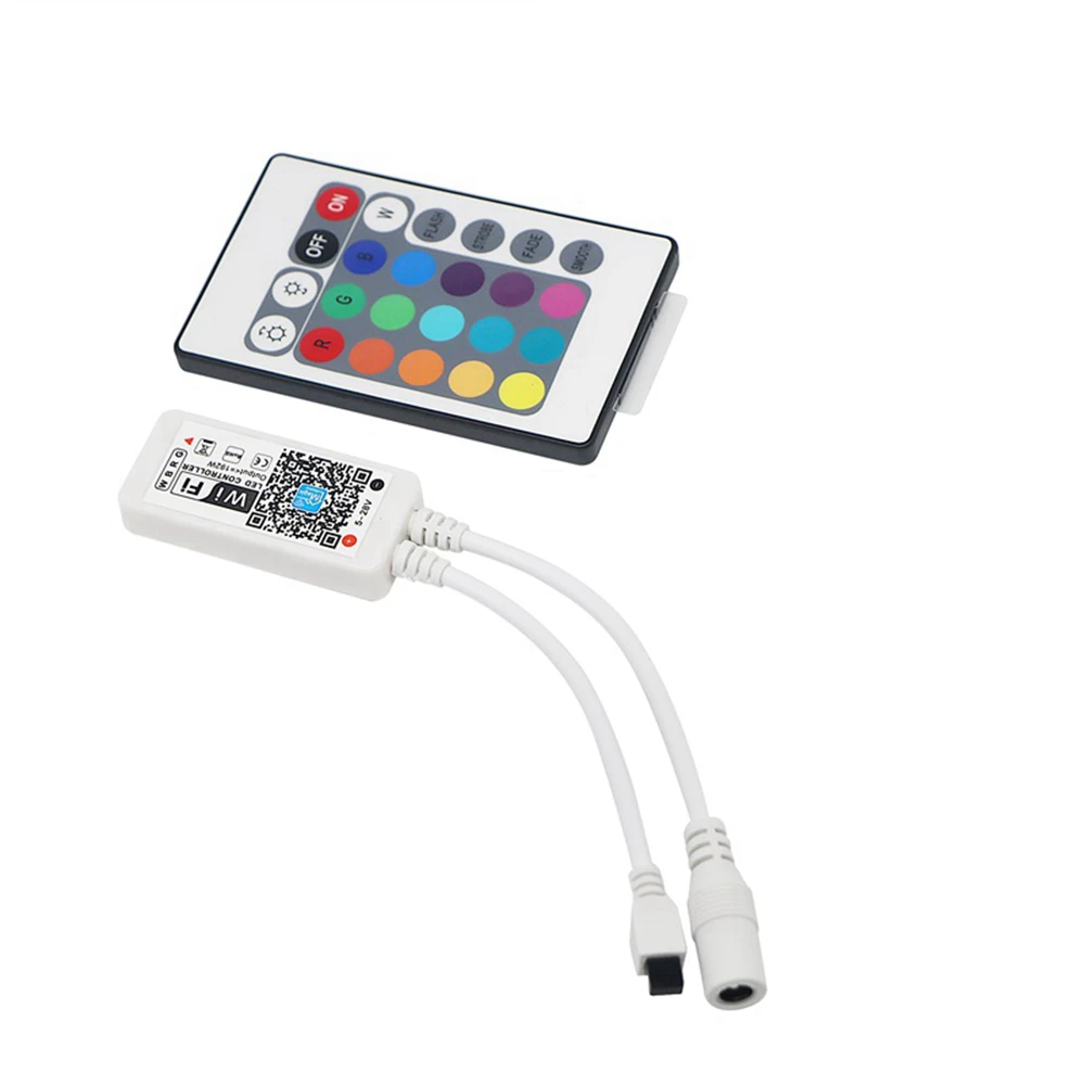 SZYOUMY LED Wifi 24 IR Key Remote Controller DC 5-28V Mini Light RGB By Android IOS APP For SMD 3528 5050 | Лампы и освещение
