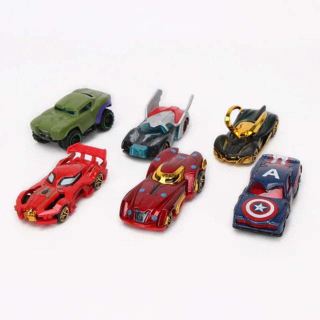 HOT Cars 6pcs/set Avengers Infinity War Alloy Cars Set Truck Model Car 1:64 Fast and Furious Diecast Cars 10