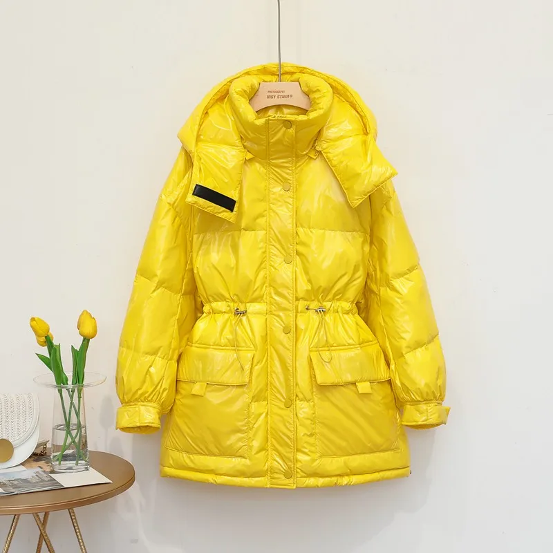FTLZZ New Winter Women Loose Bright Color Down