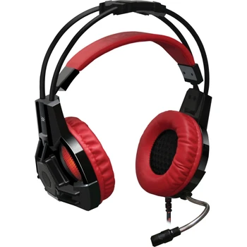 

Headset Defender Lester Black / Red wired, stereo, 20-20000 Hz, 32 Ohm, 100 dB, 20-16000 Hz, -38 dB, 2x mini jack 3.5 mm / USB, with backlight, black / red