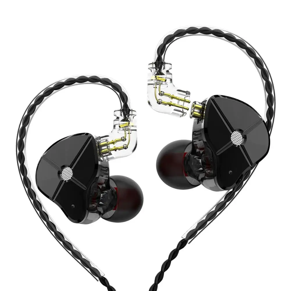 New TRN ST1 Ergonomic Wired Earplug Headset Detachable In Ear Eeaphone HiFi DJ Monitor Running Sport Earphone With Mic 