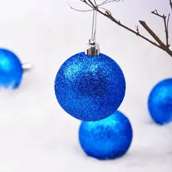 6 шт./партия, разноцветные пластиковые шары для рождественской елки, Висячие Подвески, Новогодние рождественские украшения для дома