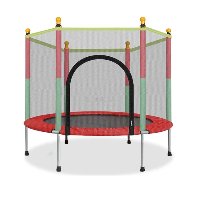 Cama elástica interior con red de protección para niños y bebés, trampolín  para hacer ejercicio y