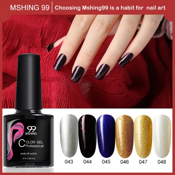 

Mshing99 Gel Nai Polish 6pc/lots For Manicure Semi Permanent Vernis UV LED Gel Varnish Soak Off Nail Art Gel Nail Polish
