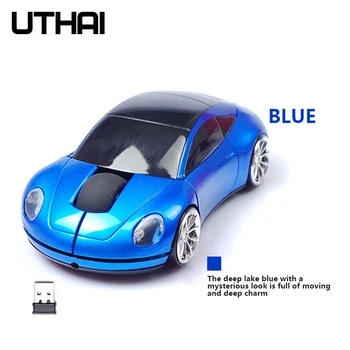 

UTHAI DB21 Optical Wireless Mouse_USB Wireless Car Mouse Gift Mouse 2.4 GHz Adjustable 1200cpi Cursor Speed
