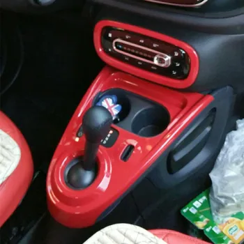 

Red Caron Fibre Imitaton Wood Reading Light Door HandeGear Air Outlet Decorated Frame For Benz Smart Fortwo CAA206