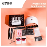 ROSALIND Manicure Set Nail Gel Kit For Nails Semi Permanent Hybrid Varnish Base Top Coat Nail Polish Set With Good Pack 1