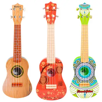 

21 Inch Music Guitar Ukulele Instrument 4 Strings Mini Hawaii Guitar for Children Kids Beginners Basic Players Educational Toys